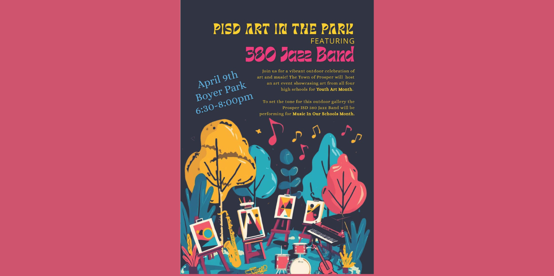 PISD Art in the Park April 9th