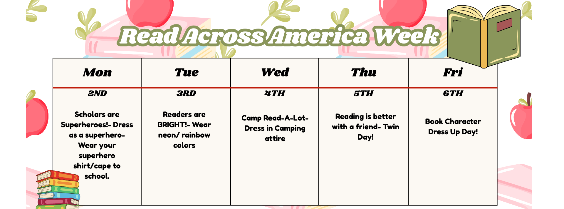 Read Across America Week 3/2-3/6