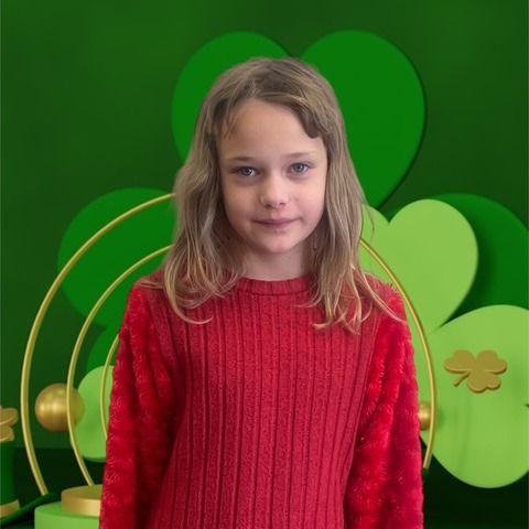 girl with a green background