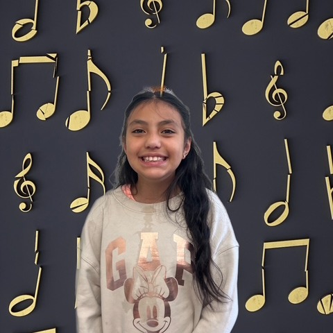 girl with music background