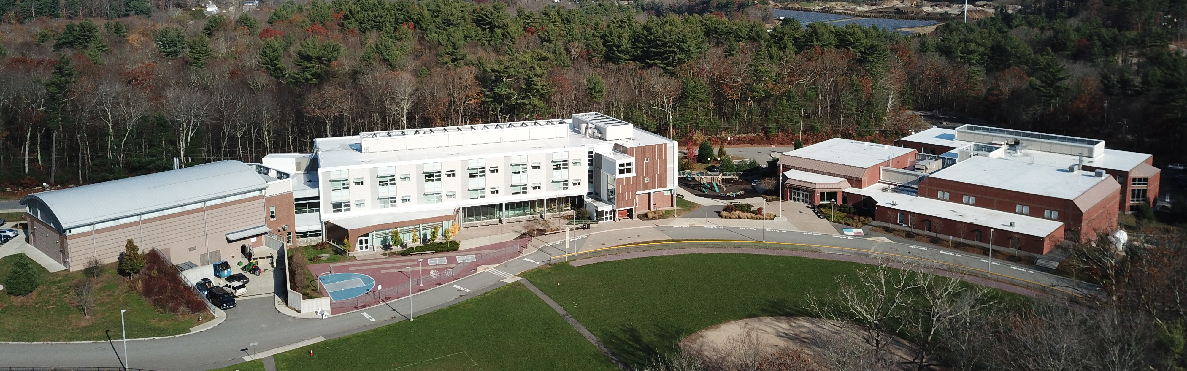 back of elementary and middle schools