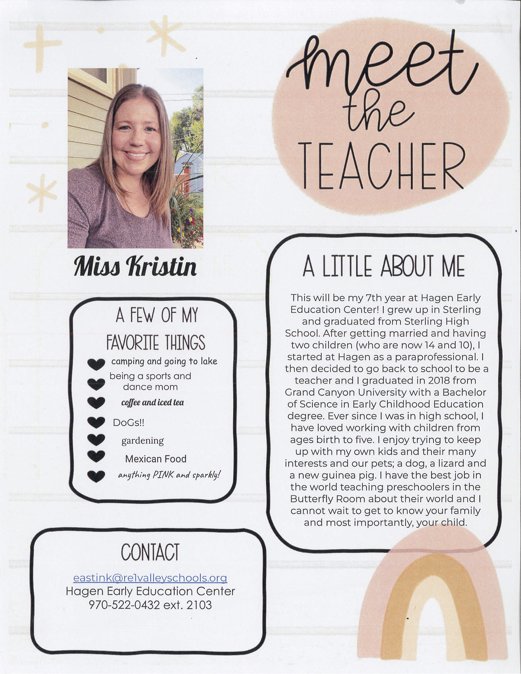Kristin Eastin - Meet the Teacher