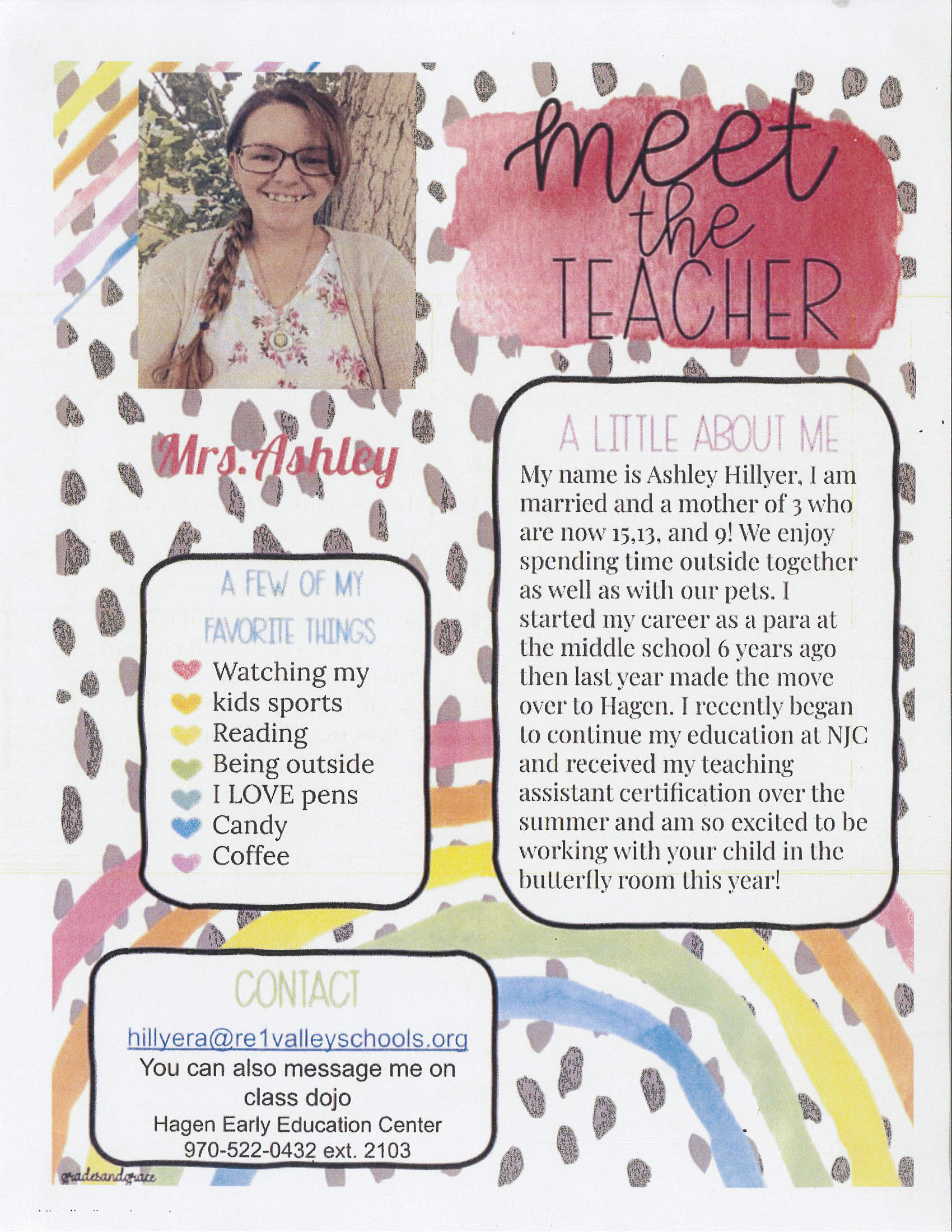 Ashley Hillyer - Meet the Teacher