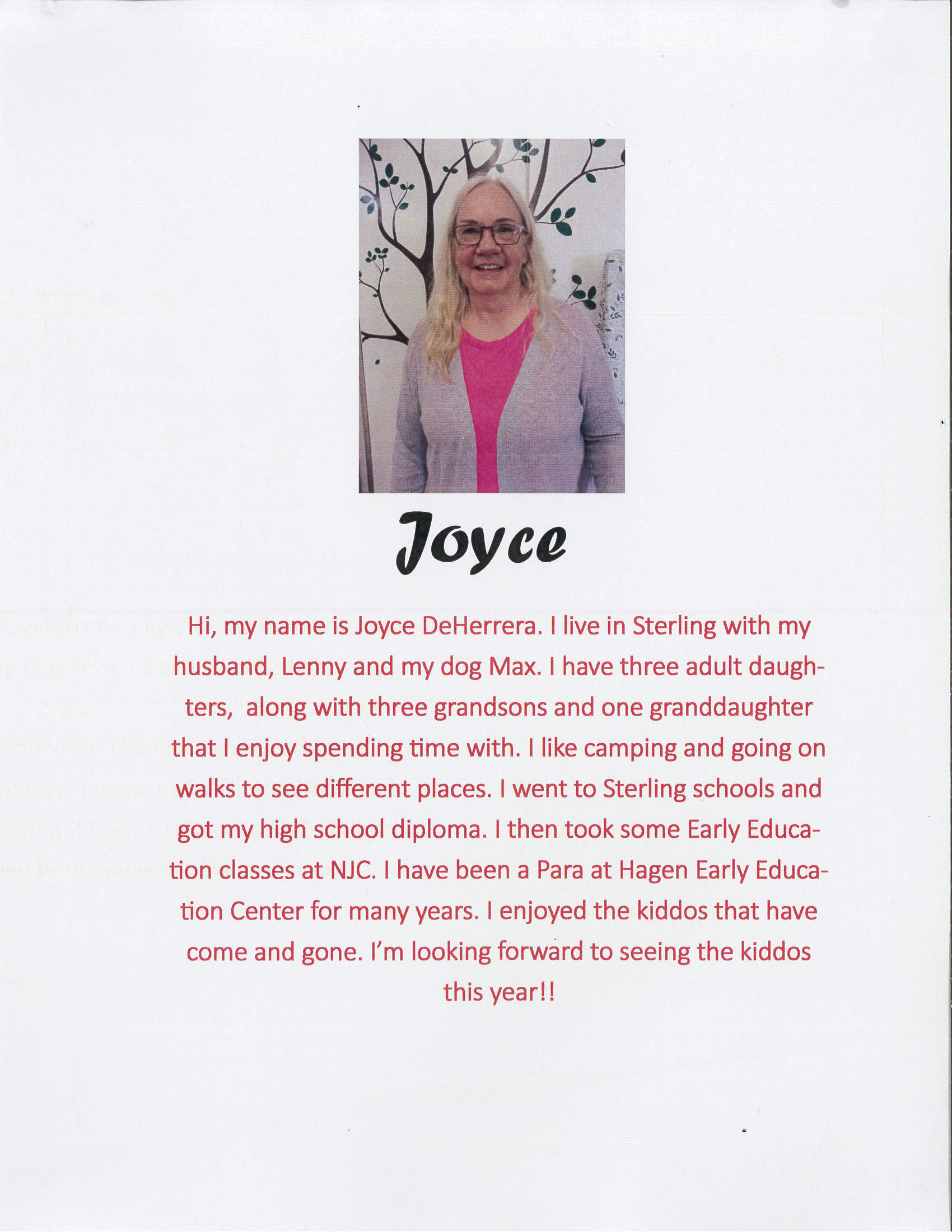 Joyce Deherrera - Meet the Teacher