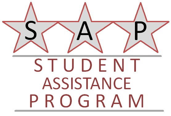 A logo featuring three stars above the letters 'SAP' and the words 'STUDENT ASSISTANCE PROGRAM' below, all in a bold font.