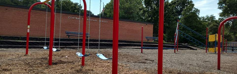 Playground in the front of the building