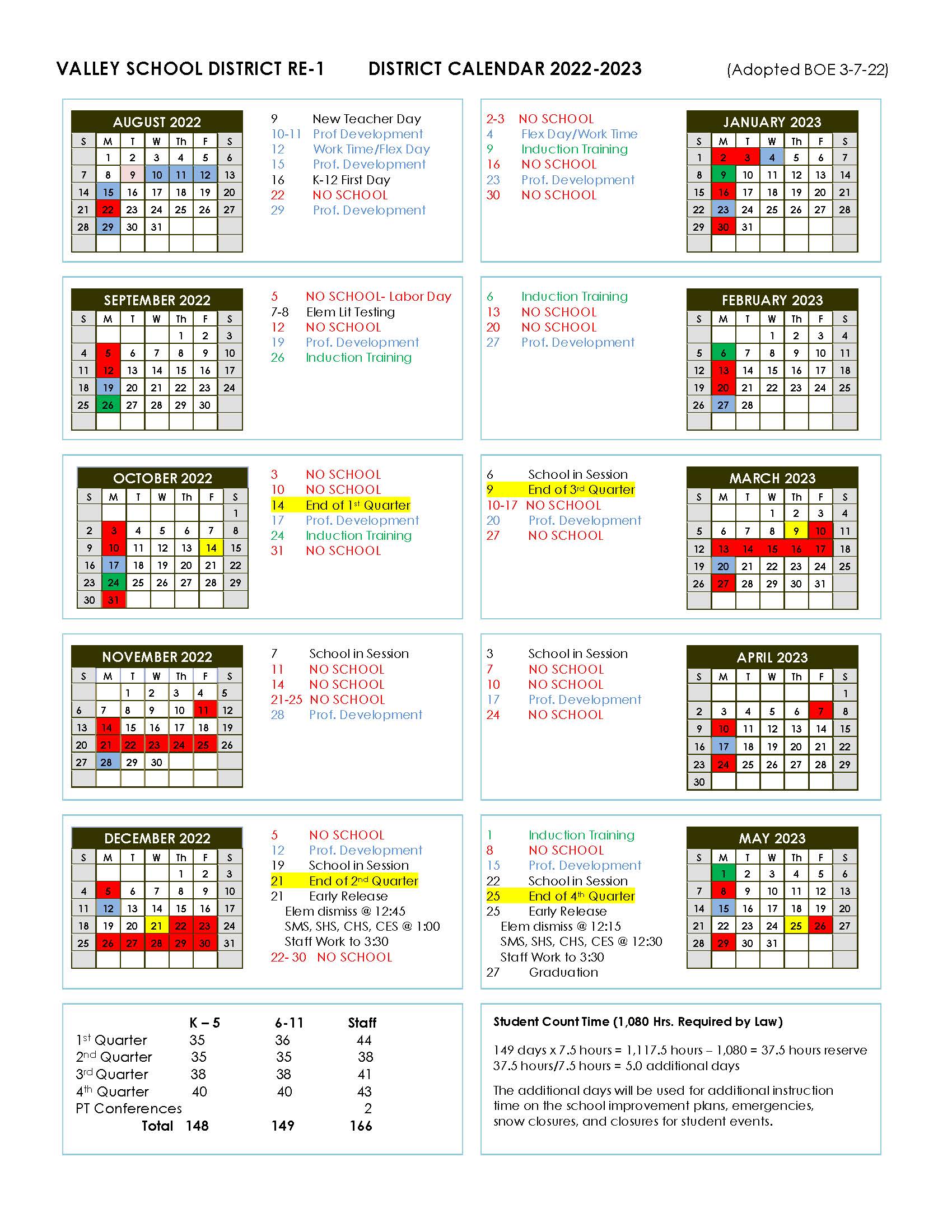 20252026 School District Calendar Calendar January 2025 Printable