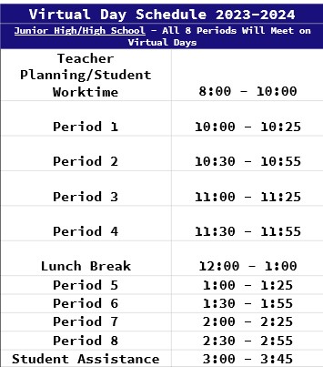 VIRTUAL SCHEDULE