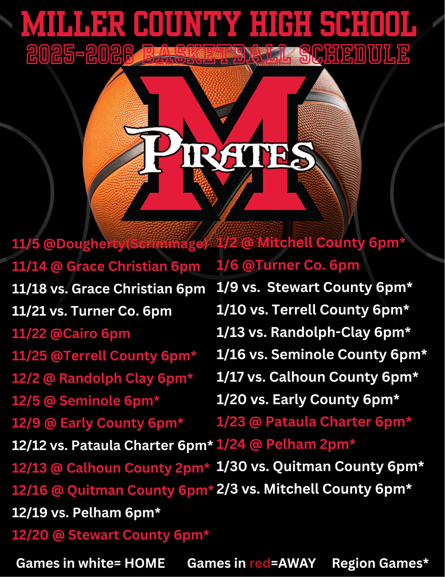 basketball schedule
