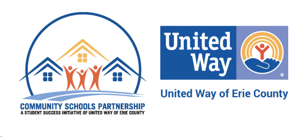 Community Schools Partnership and United Way of Erie County logos