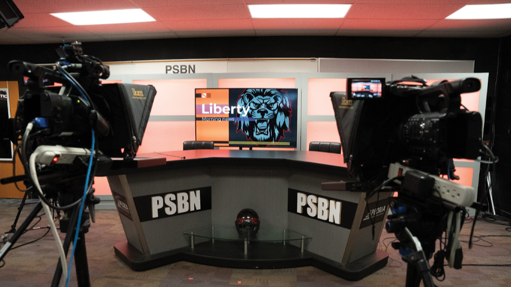 PSBN news desk at Liberty