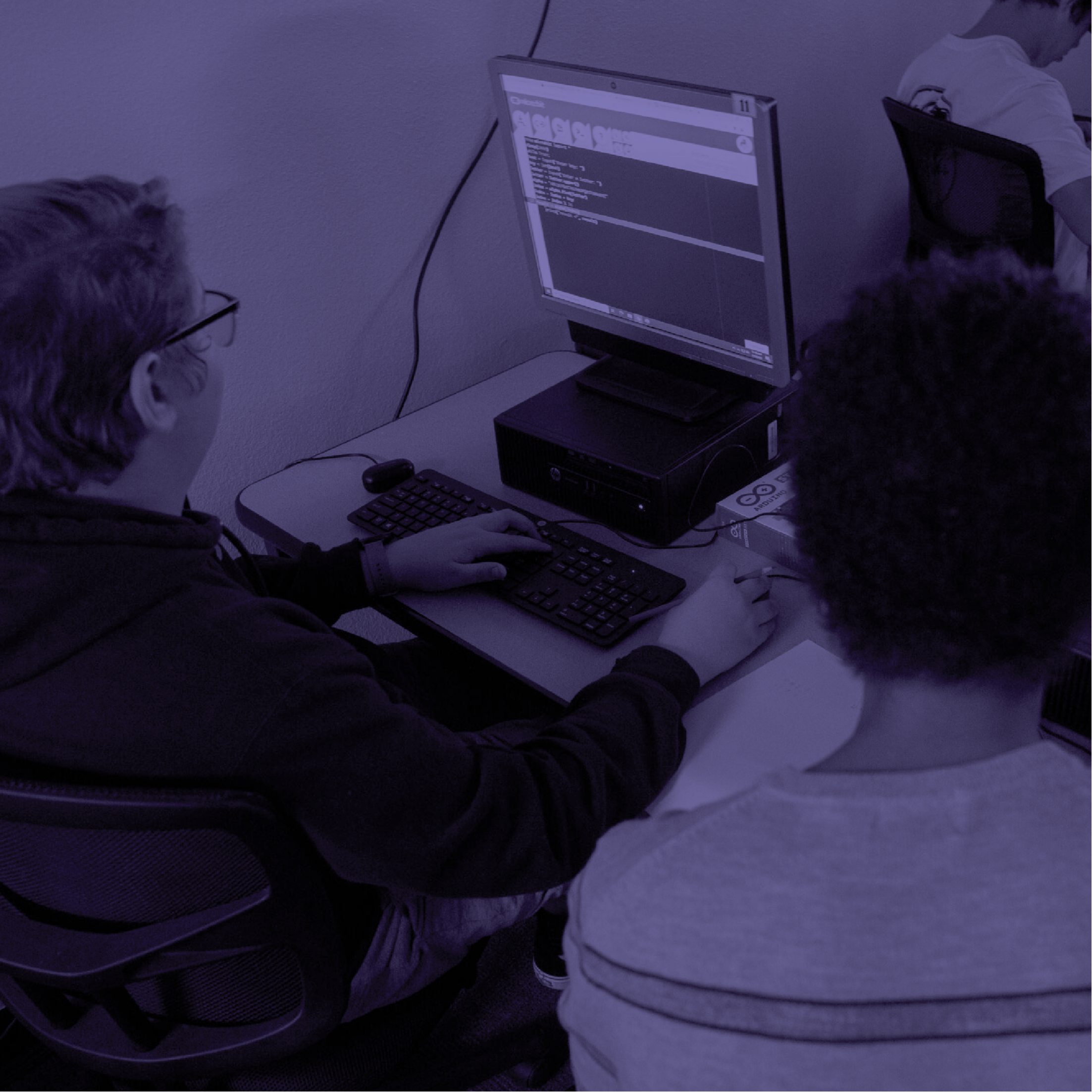 Students at desktop
