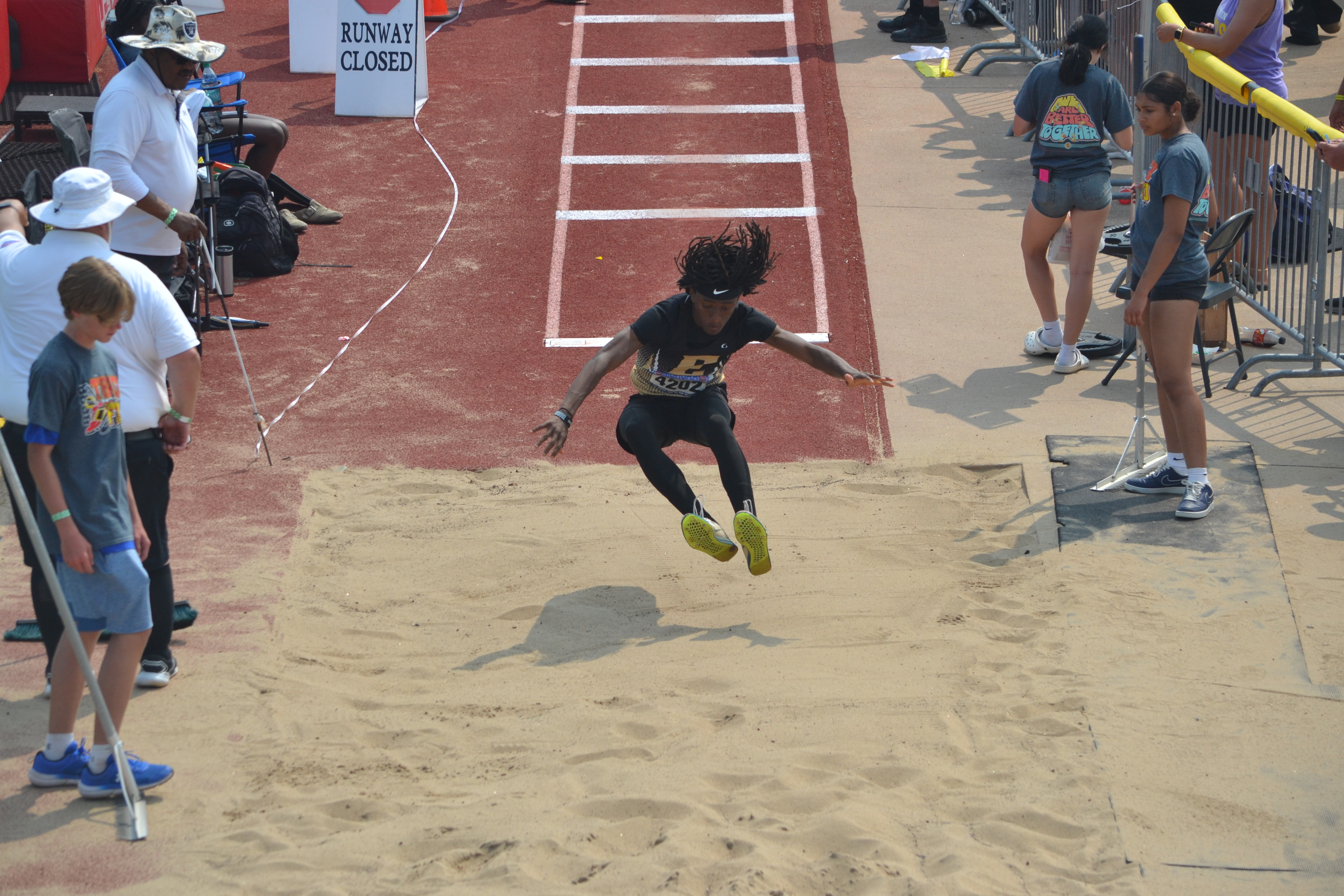 Brysen Spears breaks the school record and places third in triple jump at the Class 4 State Track Meet