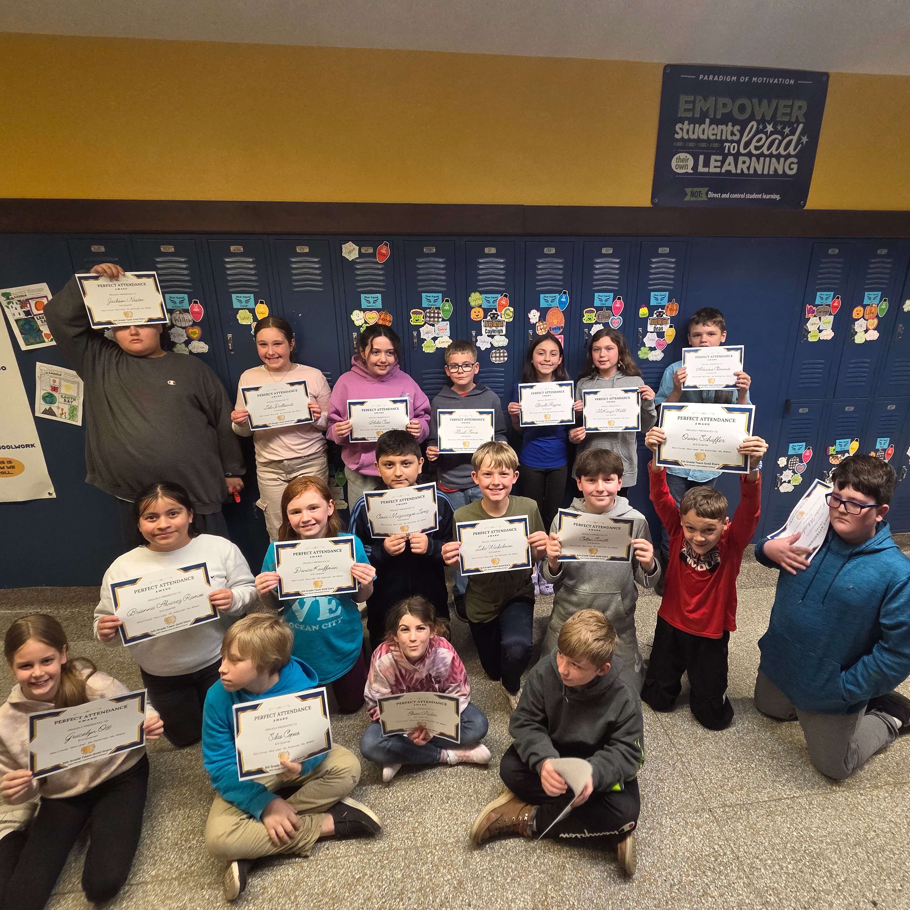 kids with certificates
