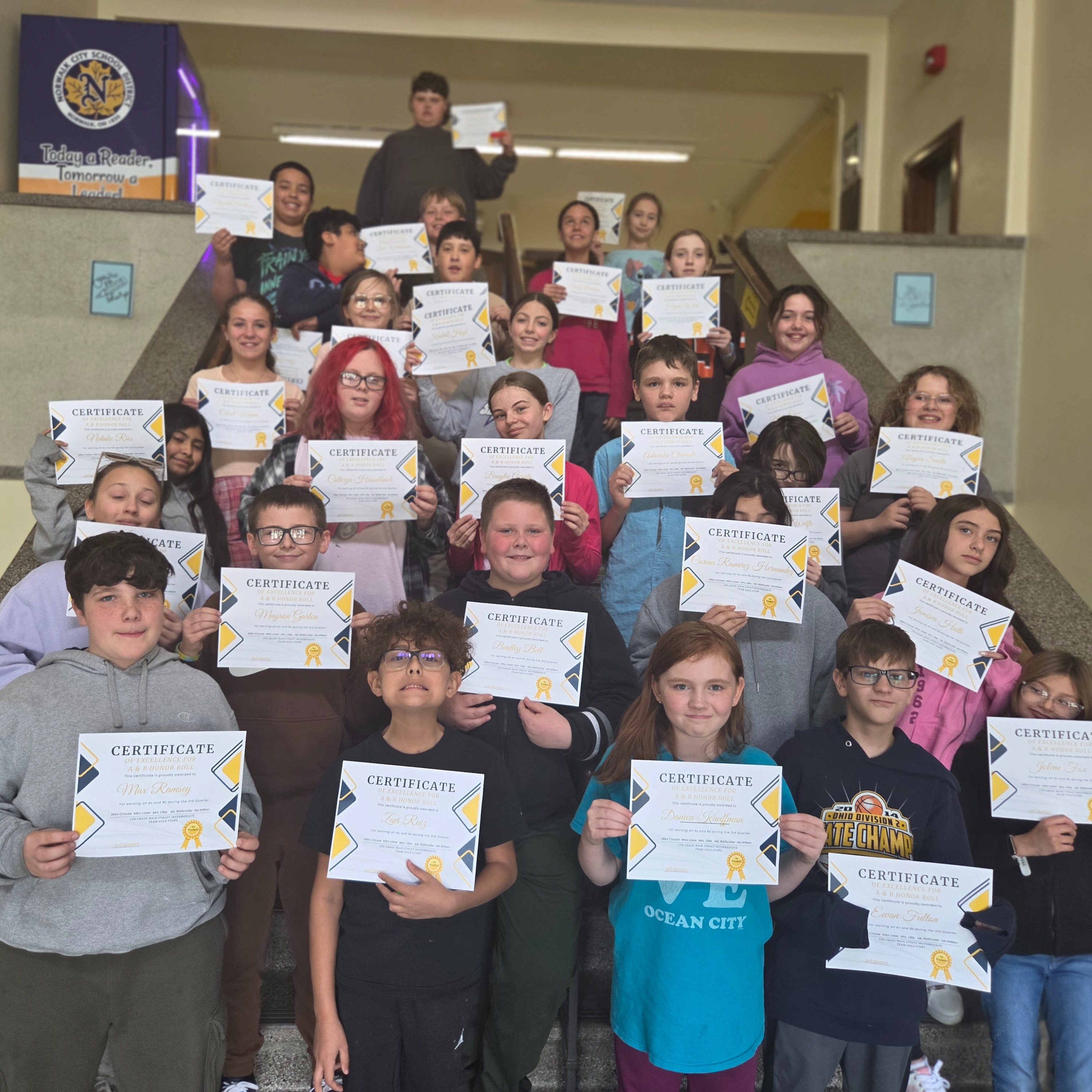 kids with certificates