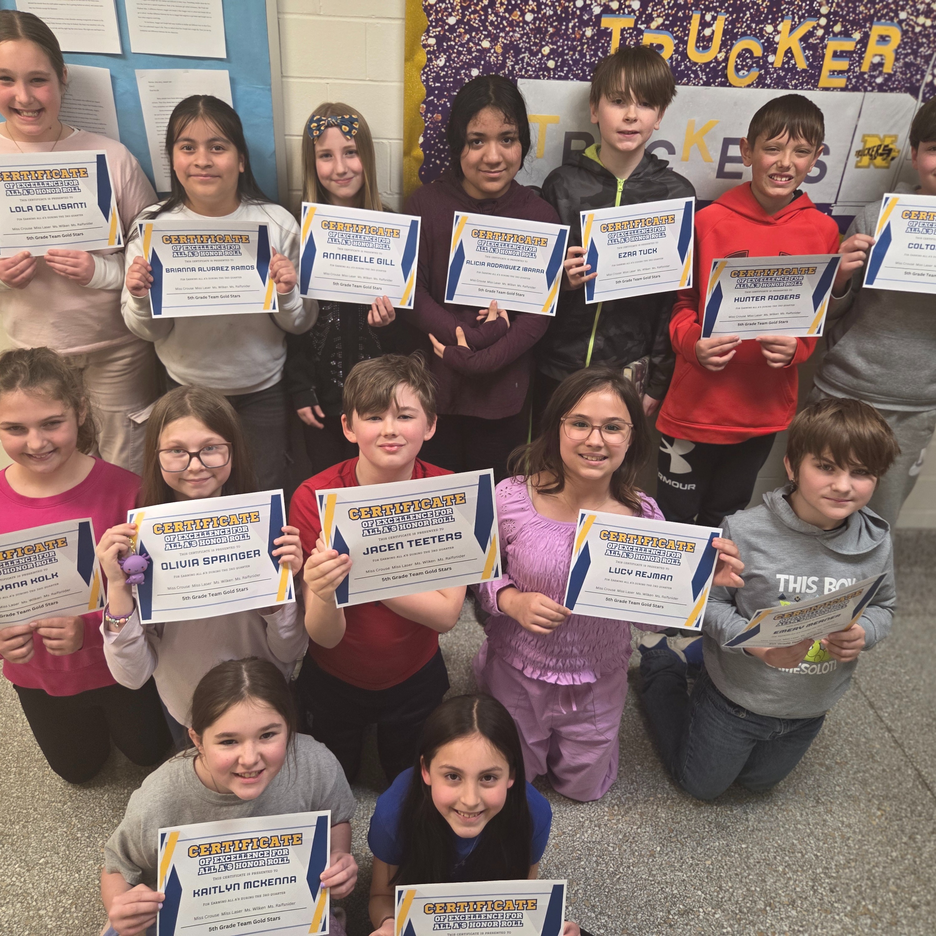 kids with certificates