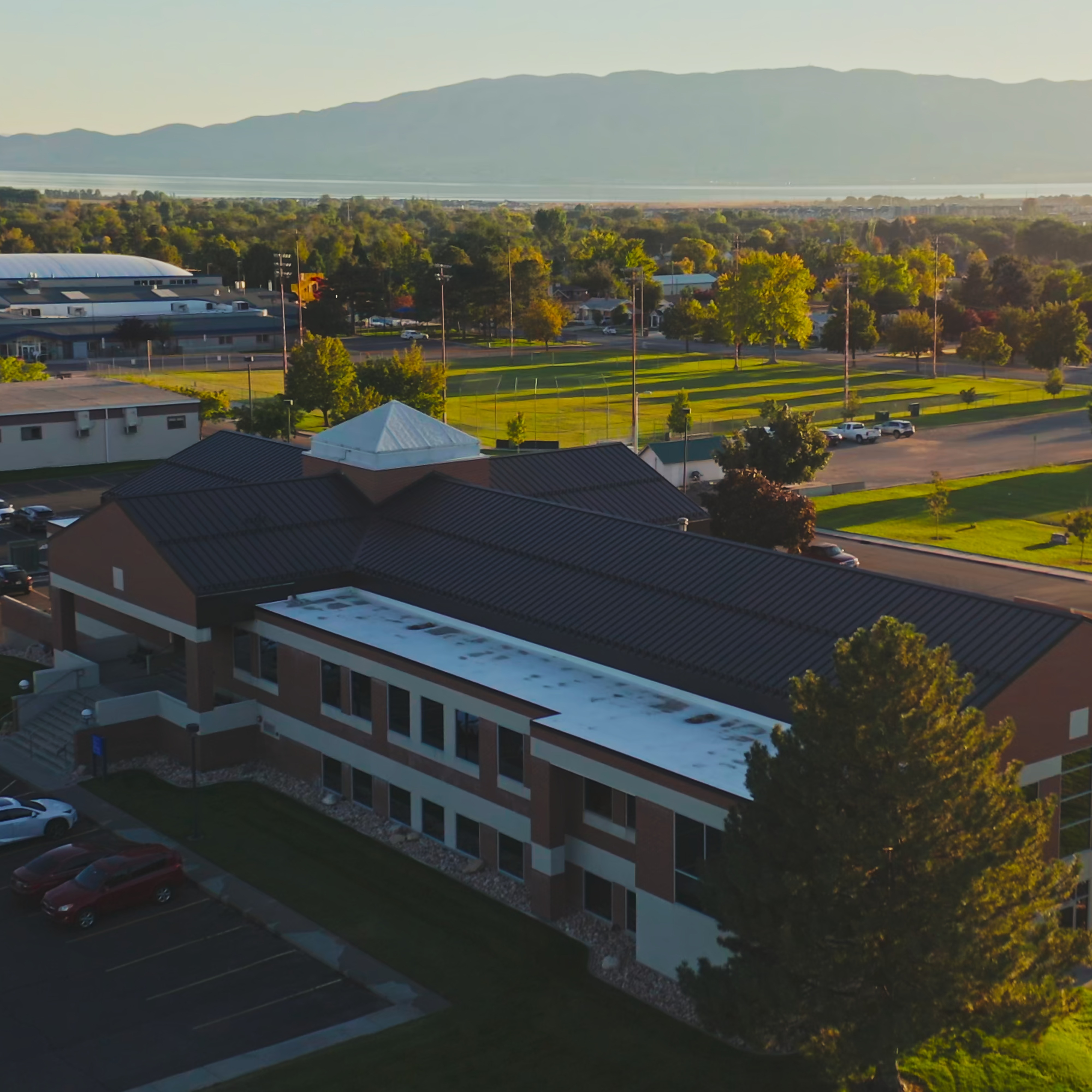 aerial view of Alpine School District main office