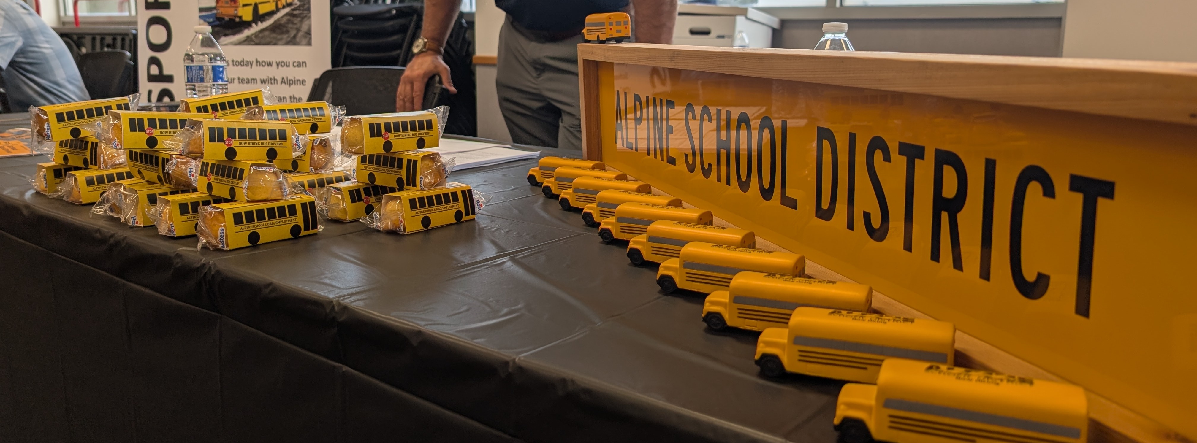 display of school buses