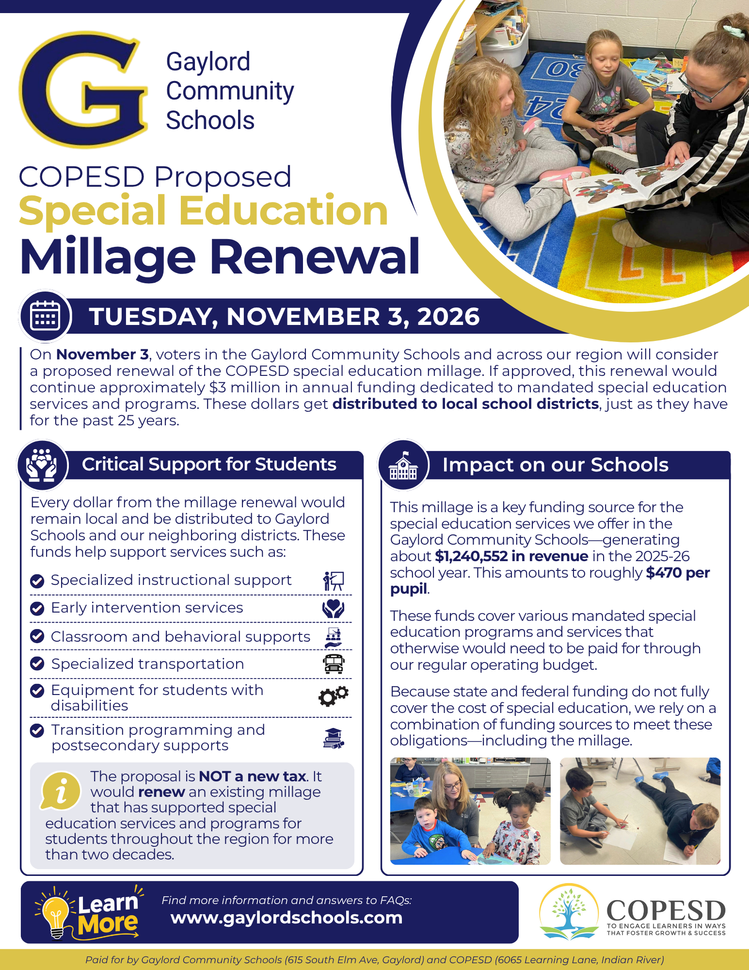 Special Education Millage Fact Sheet
