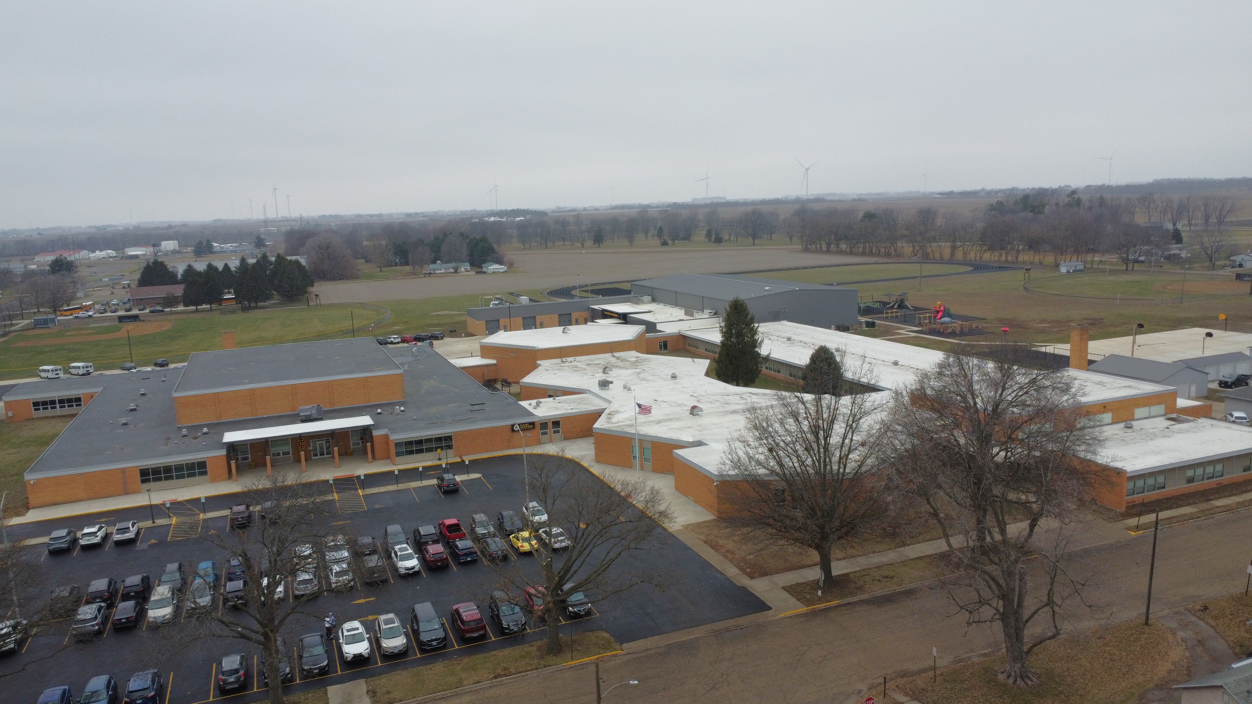 aerial view of campus