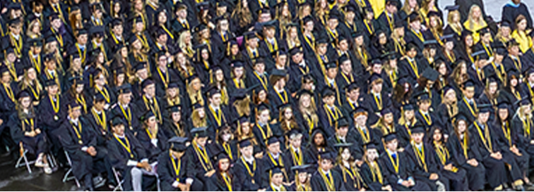 large group of AHS graduates.