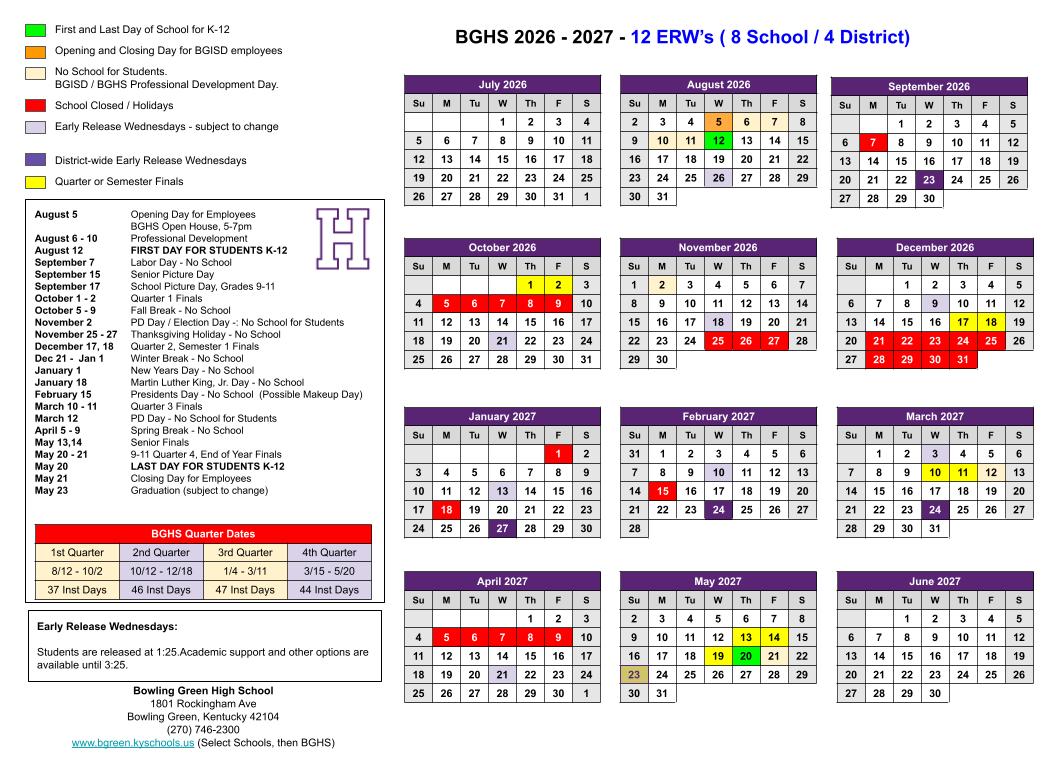 2026-'27 Calendar