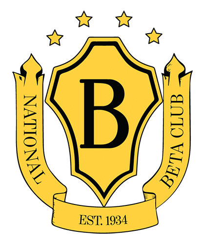 national beta club in black writing on yellow beta logo