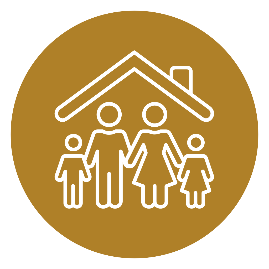 family icon on gold circle