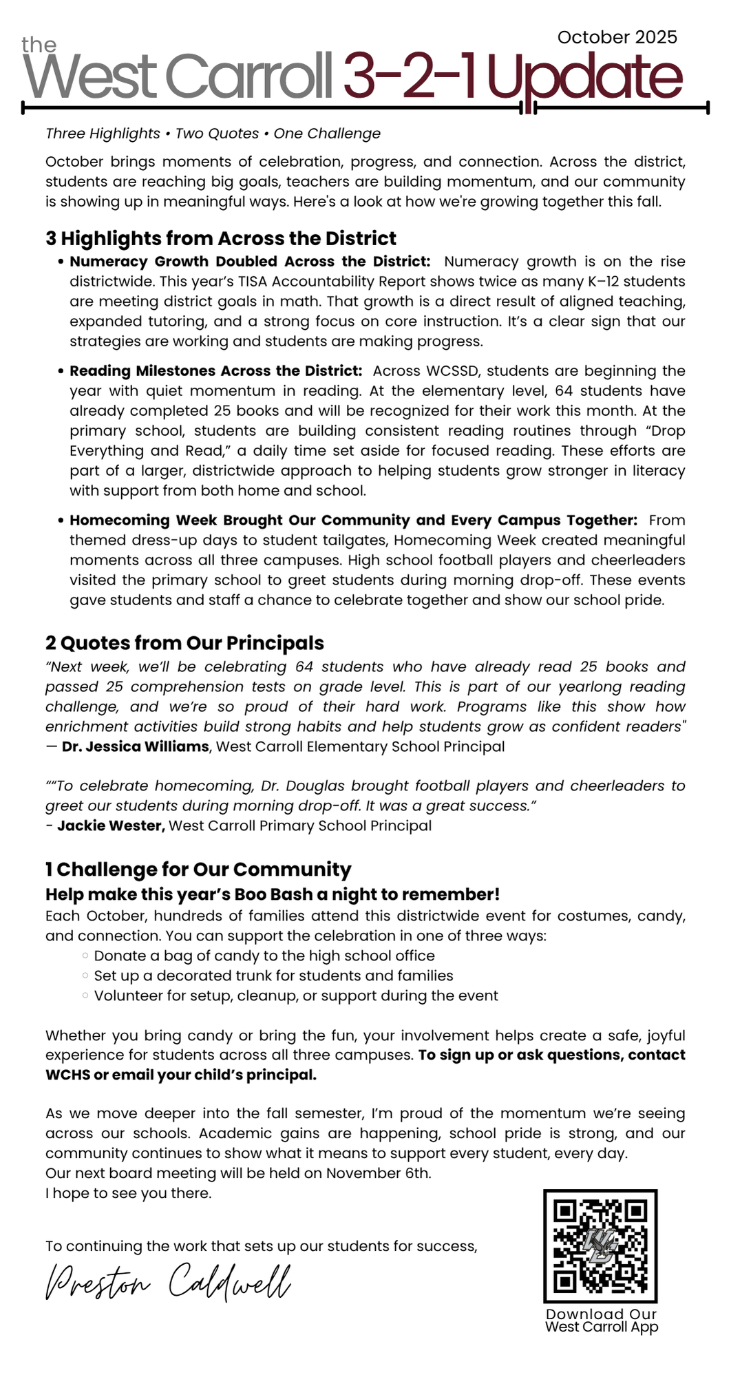 mr caldwells 321 update - links to acutal document with full text readable accessable