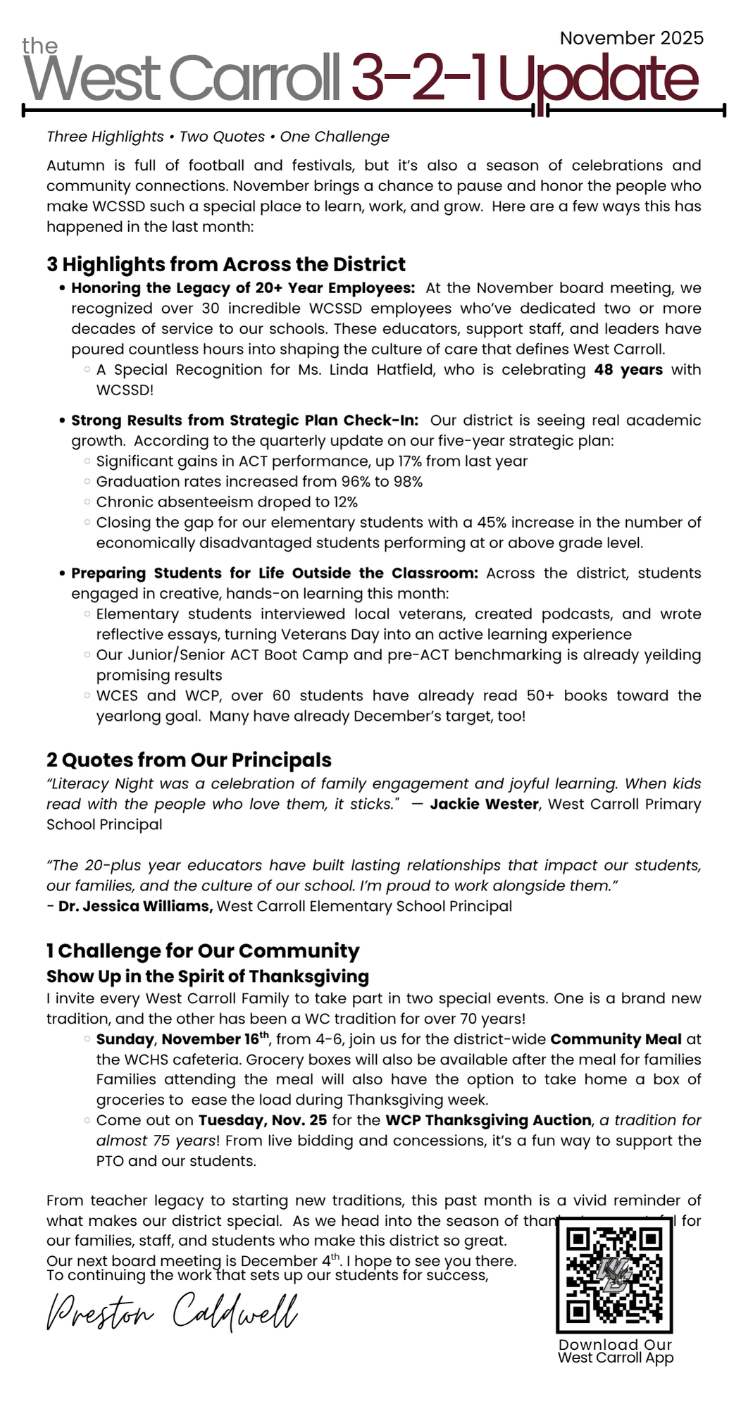 mr caldwells 321 update - links to acutal document with full text readable accessable