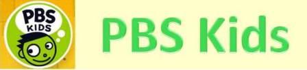 The PBS Kids logo features a friendly cartoon character with large eyes and a green background, accompanied by the text 'PBS Kids' in bold green letters.