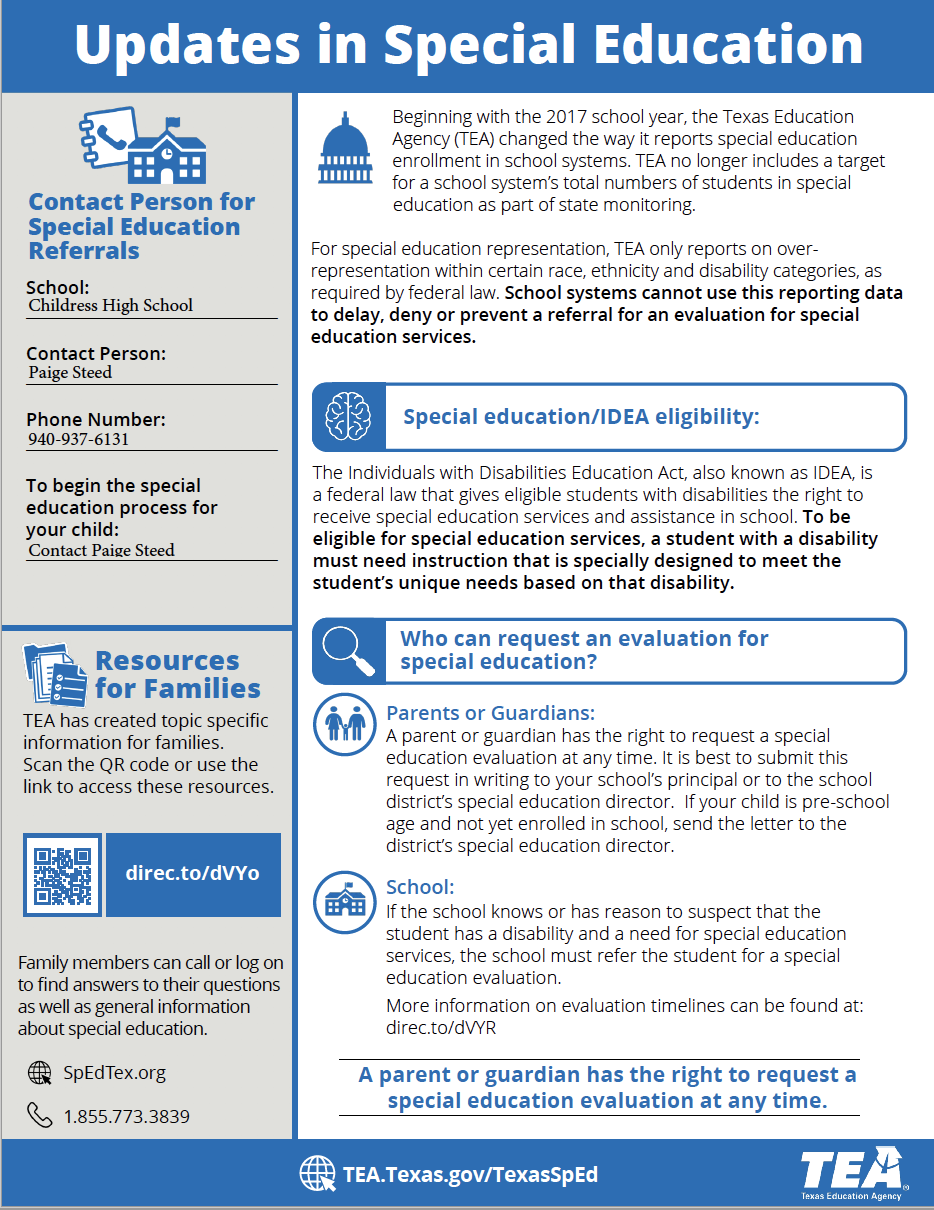 UPDATES IN SPECIAL EDUCATION