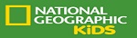 The logo of National Geographic Kids featuring the name in bold white letters on a green background, with a yellow square outline.
