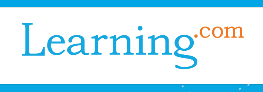 A logo featuring the word 'Learning' in blue with '.com' in orange, set against a light blue background.