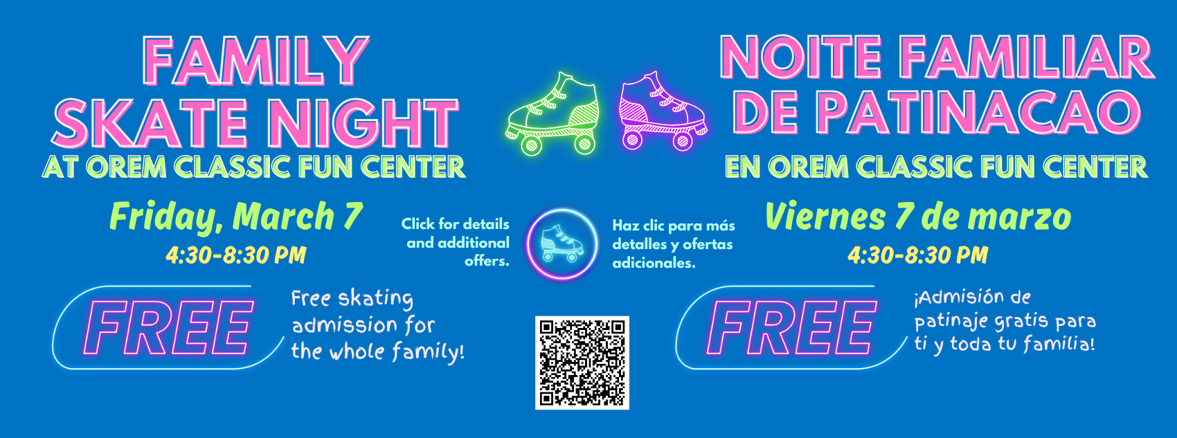 Family Skate Night at Classic Fun Center