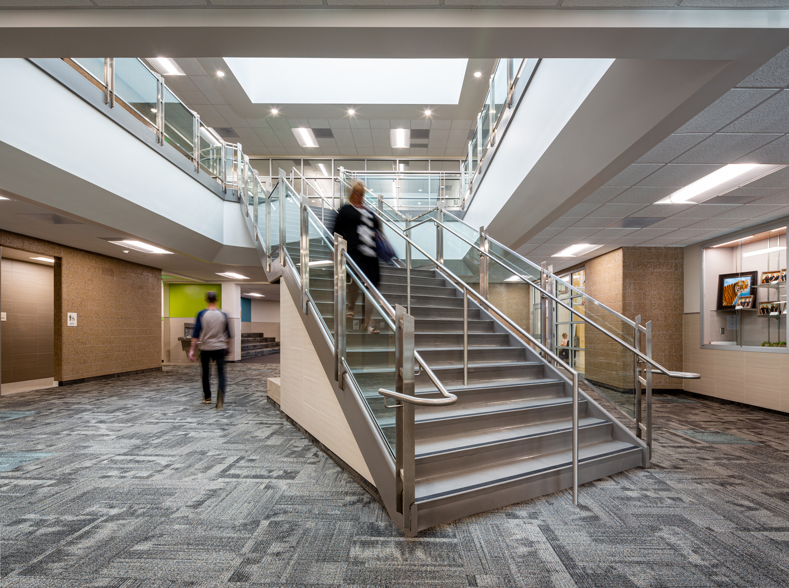 grand staircase at Centennial Elementary