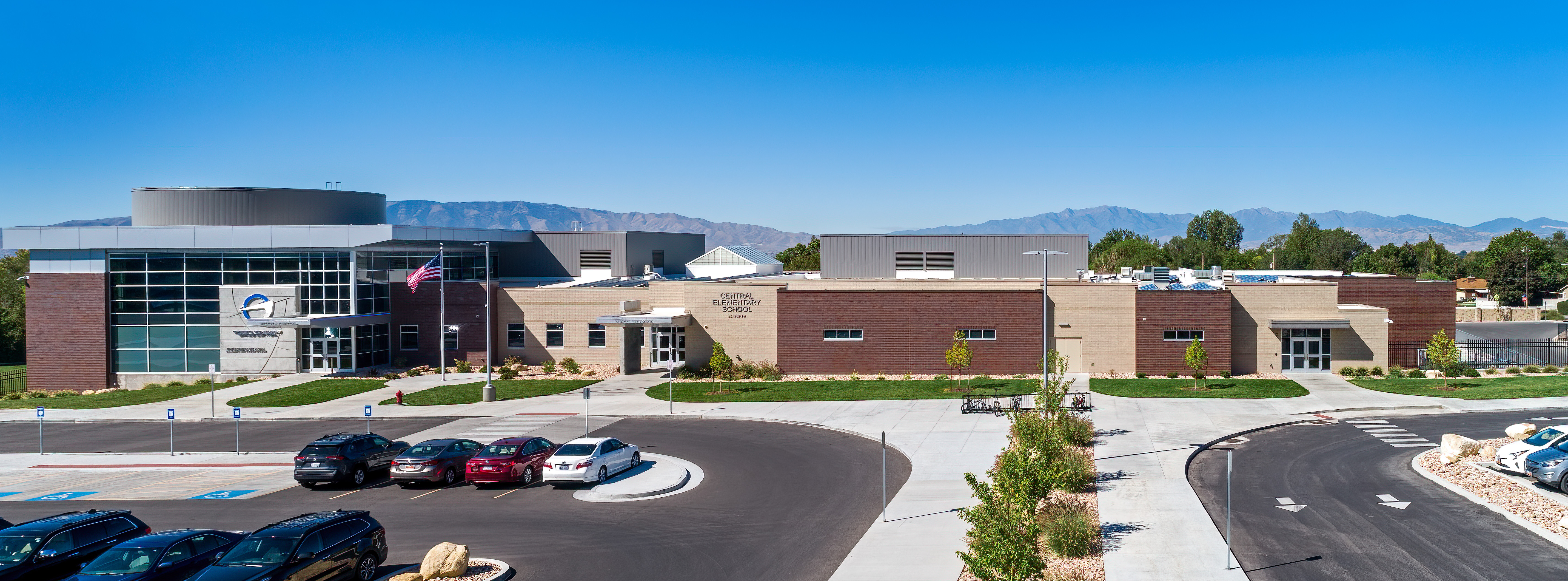 View of the front of the elementary school