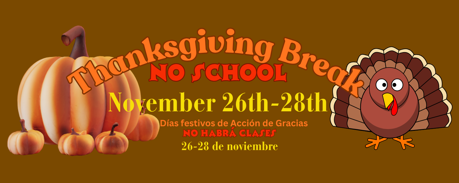 Pumpkins and Turkey, No School Nov 26-28
