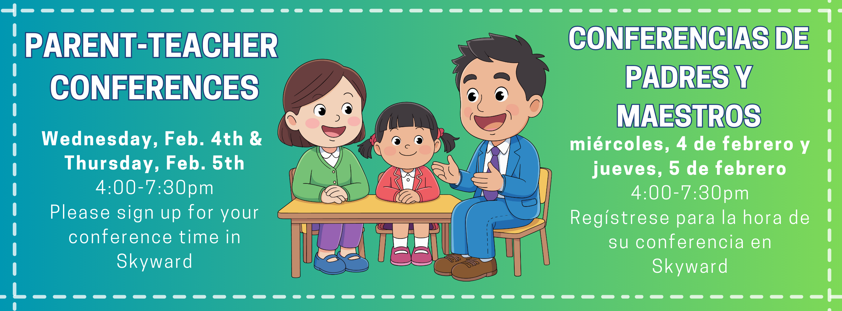 Parent Teacher Conferences on Feb 4-5