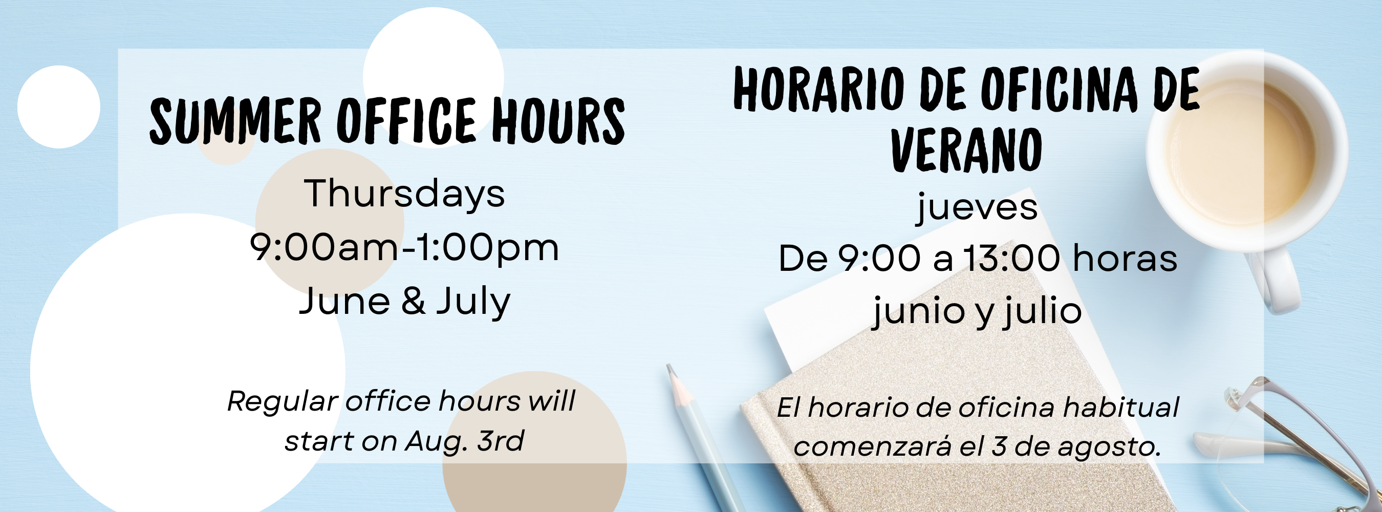 Summer Office Hours