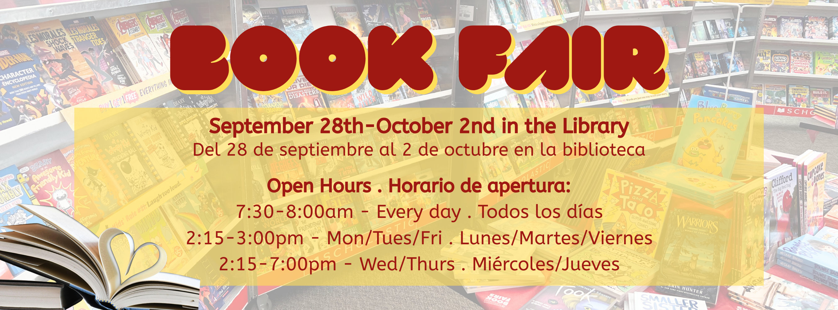 Bookfair starts September 28th!