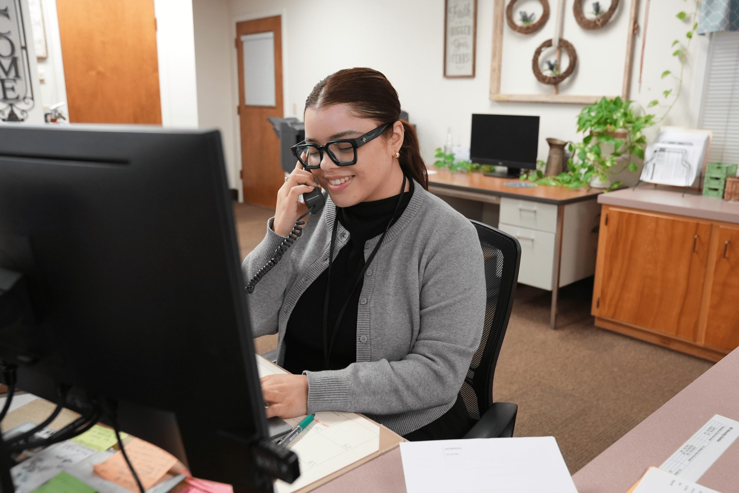 secretary at work