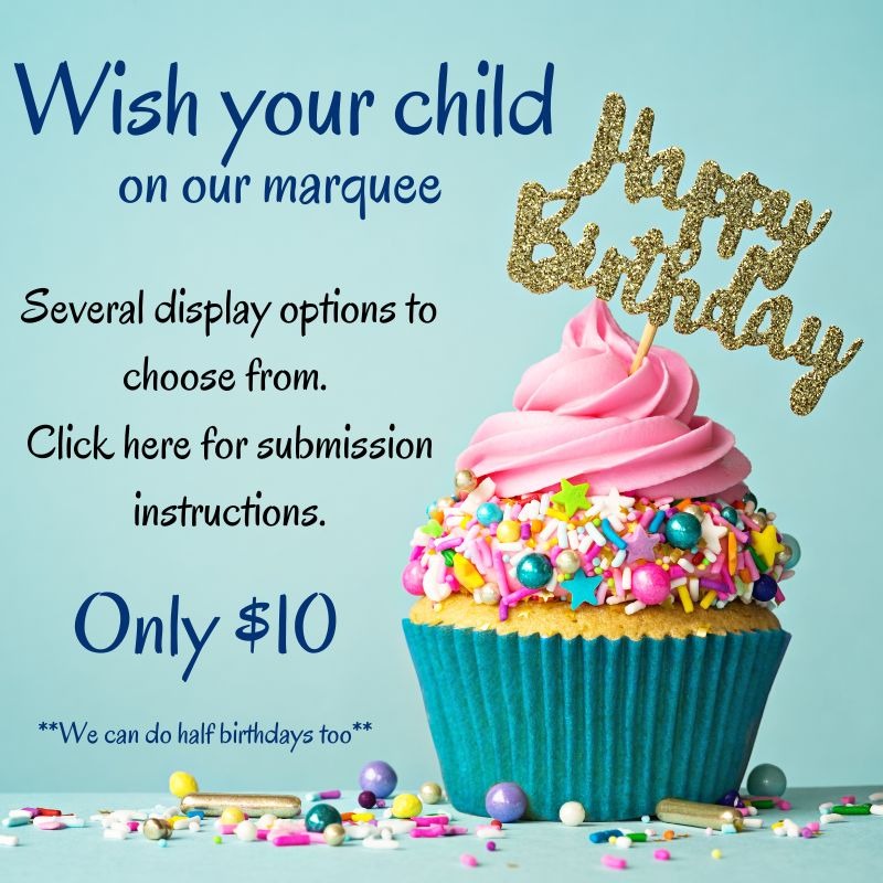 Wish Your Child Happy Birthday and cupcake
