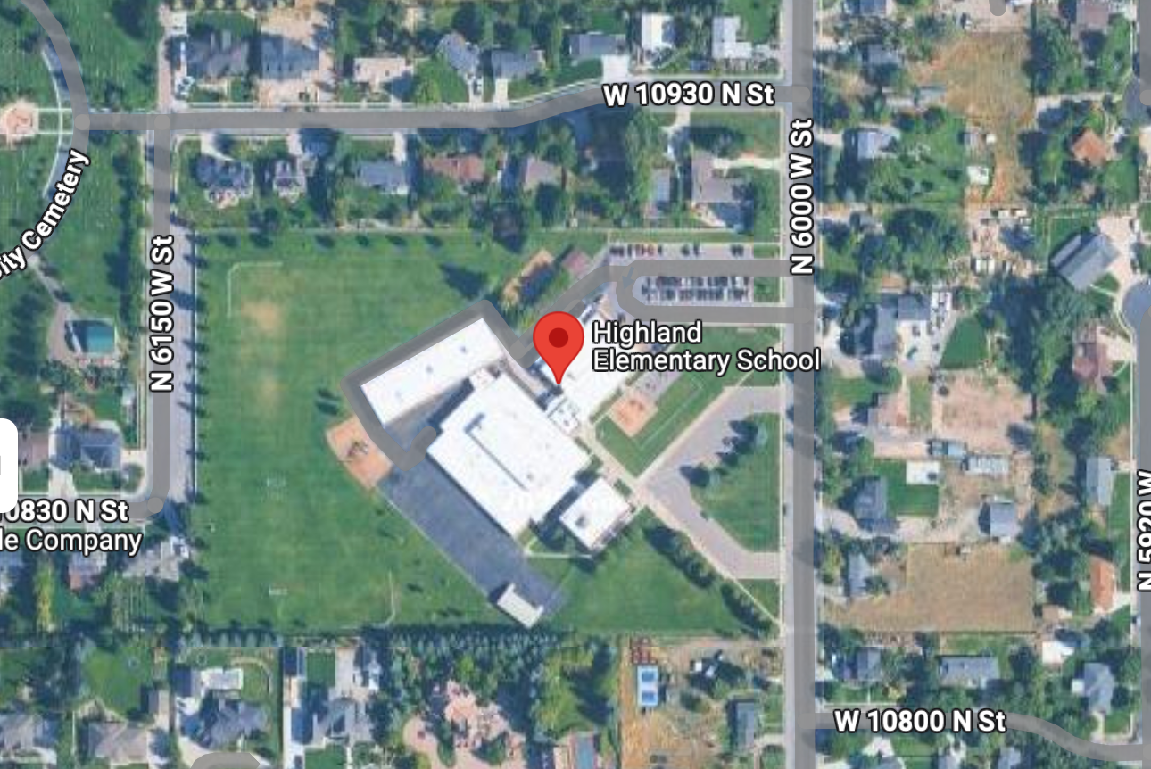 Google Map overview of school area