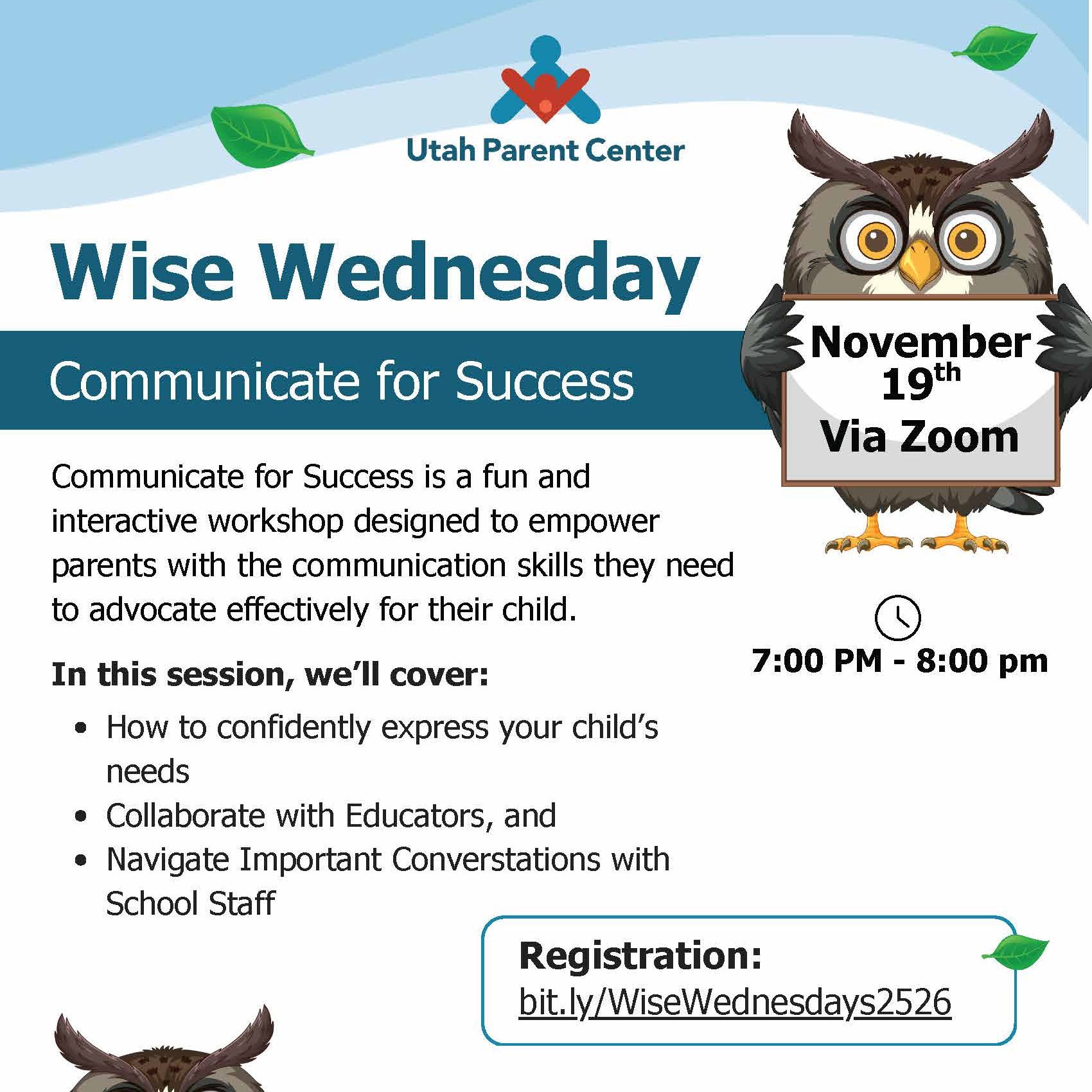 Wise Wednesday with Owls