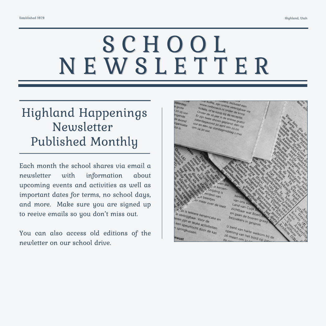 newspaper print school newsletter link