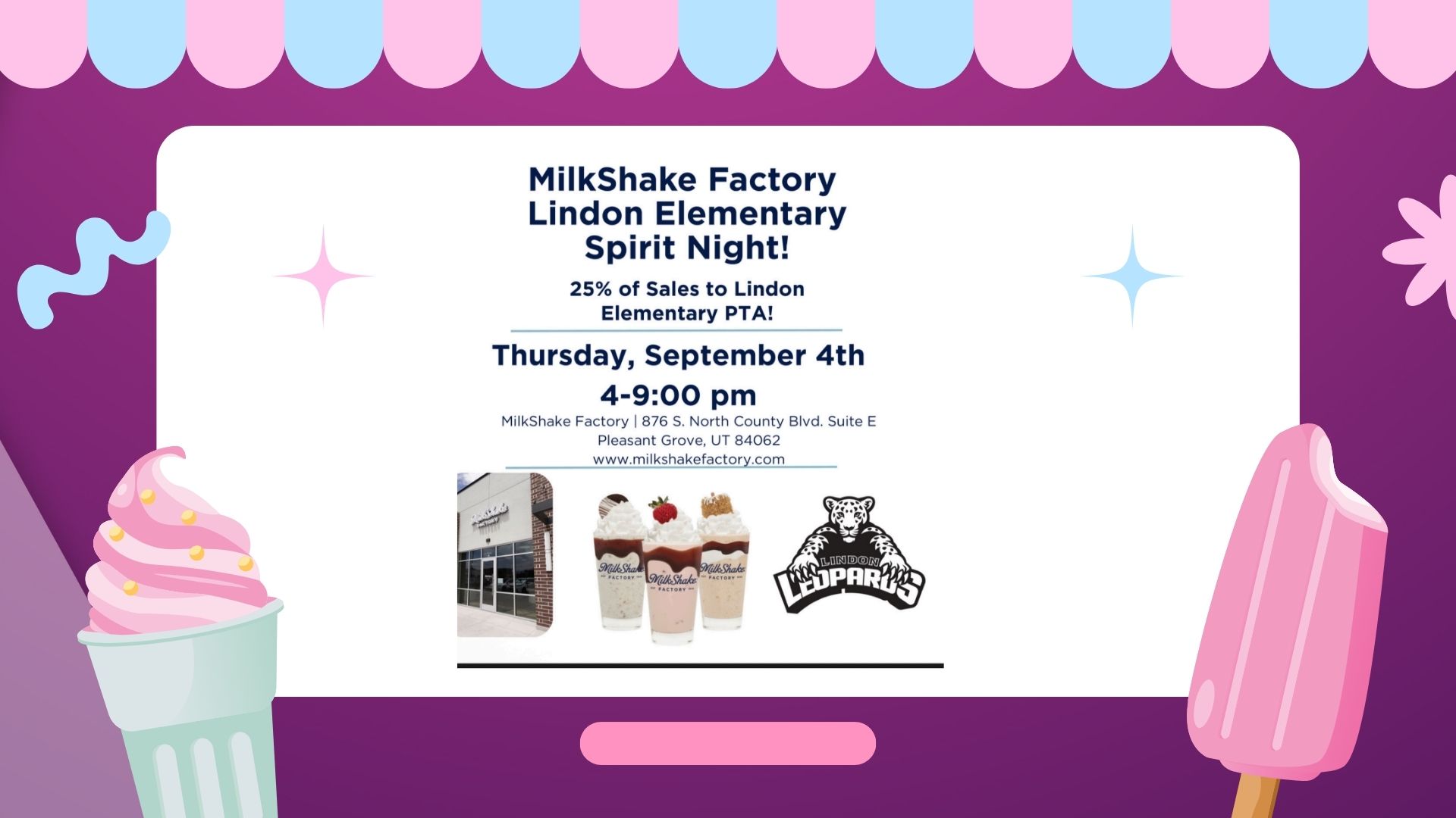 milkshake pictured for fundraiser