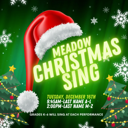 Meadow Christmas Sing with Santa hat