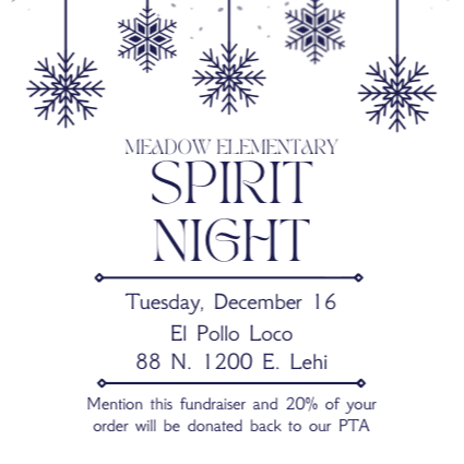 Spirit Night with snowflakes
