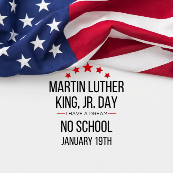 Martin Luther King Jr. Day with flag